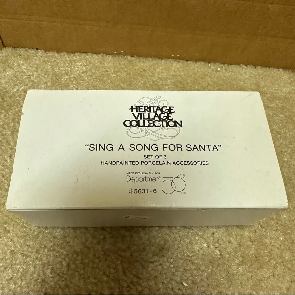 Department 56 “Sing A Song For Santa” set of three Heritage Village Retired